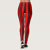 Leggings met rode en zwarte strepen (Achterkant)