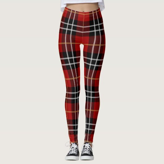Leggings met rode en zwarte vlag (Voorkant)