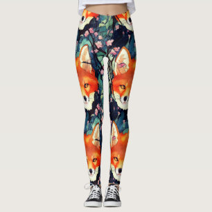 Leggings met rode vos