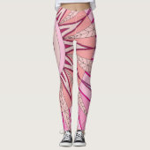 Leggings met rode warme kunst (Voorkant)