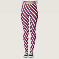 Leggings met rode witte en blauwe streep