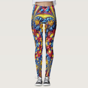 Leggings met Roemeens Kleuren ontwerp