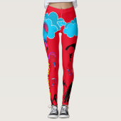 Leggings met rooddoorsnede (Voorkant)
