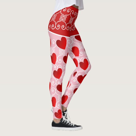 Leggings met roze en rode hars en schuifwiel (Rechts)