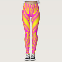 Leggings met roze gele wervelkolom