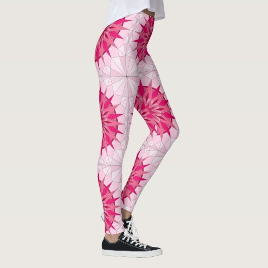 Leggings met roze mooie kunst (Rechts)
