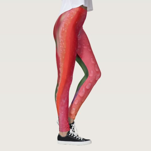 Leggings met roze/Oranje tulp (Rechts)
