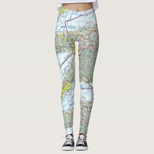 Leggings, met sectionele grafiek leggings (Voorkant)