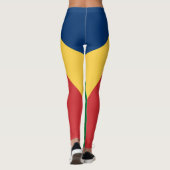 Leggings met Seychellen Kleuren ontwerp (Achterkant)