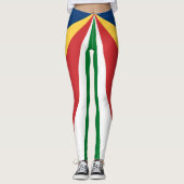 Leggings met Seychellen Kleuren ontwerp (Voorkant)
