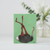 Leggings met struisgraaf briefkaart (Staand voorkant)