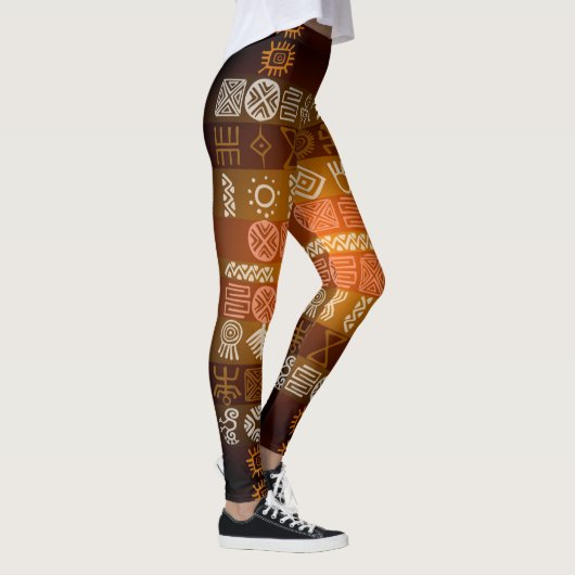 Leggings met tribaal Tatoo Boho Geometric Pattern (Rechts)
