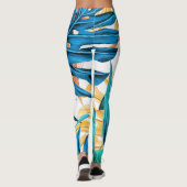 Leggings met tropische bladeren (Achterkant)