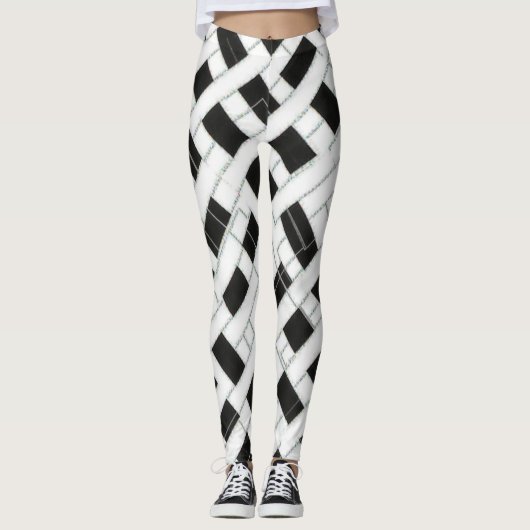 leggings met vierkantspatroon (Voorkant)