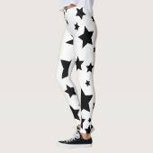 leggings met witte en zwarte sterren (Links)
