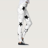 Leggings met zwarte en witte sterren (Rechts)