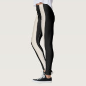 Leggings met zwarte en witte streep (Links)