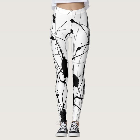 Leggings met zwarte inkt (Voorkant)