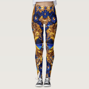 Leggings met Zweden Kleuren ontwerp