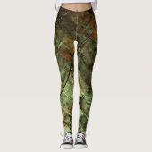 Leggings Métal à Grunge rouillé vert (Devant)