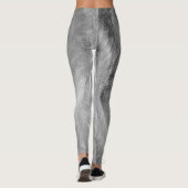Leggings Métal brossé argenté Abstrait (Dos)