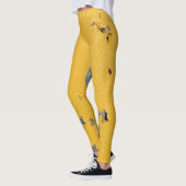 Leggings Métal jaune fissuré : texture sale. (Gauche)