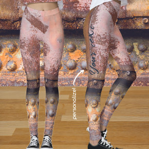 Leggings Métal rose roux