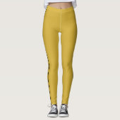 Leggings métalliques dorés avec rayure latérale no (Devant)