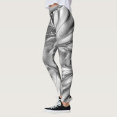 Leggings métalliques futuristes de Chrome liquide (Gauche)