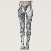 Leggings métalliques futuristes de Chrome liquide (Devant)