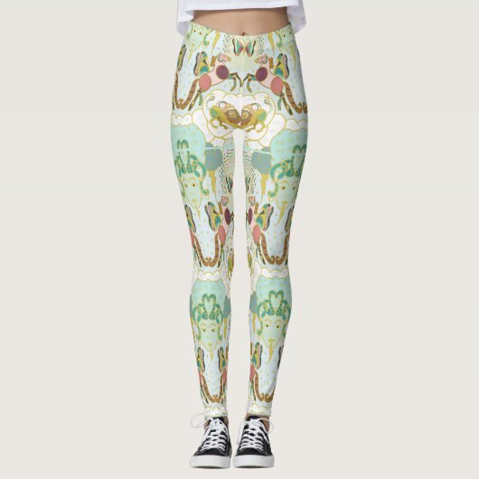 Leggings Métamorphose de Pégase avec Méduse et Chimère (Devant)