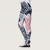Leggings Mets-moi un Rose de l'art IA (Gauche)