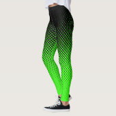 Leggings Mi-ton noir et vert (Gauche)