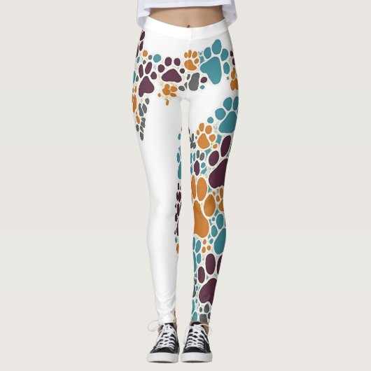 Leggings Michigan Empreintes de pattes (Devant)