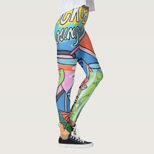 Leggings "Mid Century Mod Tropical Tiki Lounge", tableau su (Droite)