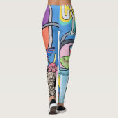 Leggings "Mid Century Mod Tropical Tiki Lounge", tableau su (Dos)