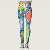 Leggings "Mid Century Mod Tropical Tiki Lounge", tableau su (Devant)