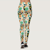 Leggings Mid Century Modern Pattern Colorful Retro Stylish (Dos)