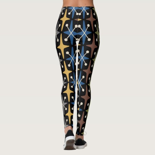 Leggings Mid Century Modern Starburst Pattern (Dos)
