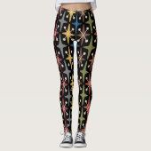 Leggings Mid Century Modern Starburst Pattern (Devant)