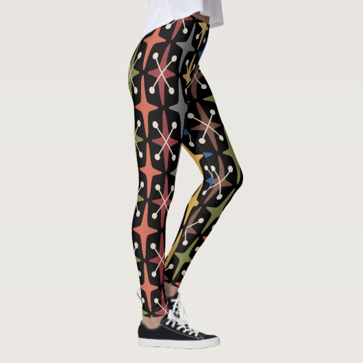Leggings Mid Century Modern Starburst Pattern (Droite)