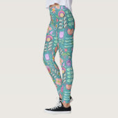 Leggings Midcentury Floral Green (Gauche)