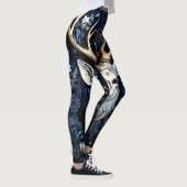 Leggings Midnight Celestial Floral Gothic Deer  (Droite)