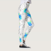 Leggings Midnight Garden Hawaiian Tropical Floral (Droite)