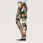 Leggings mignon chien animal et fleuri multiélément (Gauche)