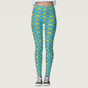 Leggings Mignon en caoutchouc jaune dans les bulles