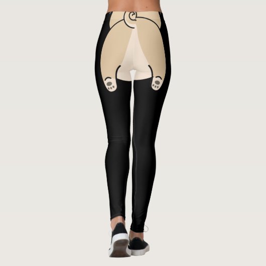 Leggings mignon et drôle, carlin noir (Dos)