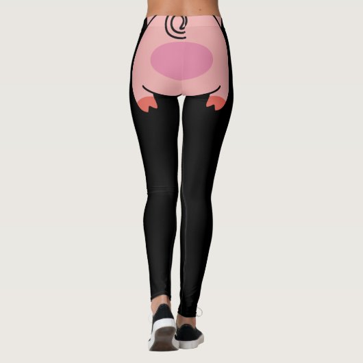 Leggings mignon et drôle de cul noir (Dos)
