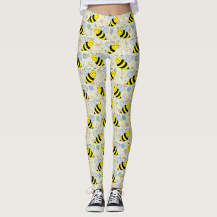 Leggings Mignon gaffez le motif d'abeille