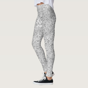 Leggings Mignon motif imprimé peau de léopard guépard argen